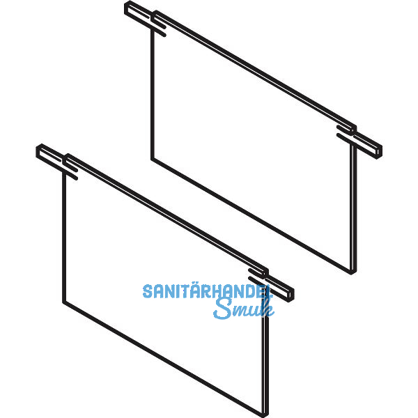 VITRIS Atrivant 80 Abdeckkappen Deckenschiene hoch 3-bahnig Anthrazit RAL 7016