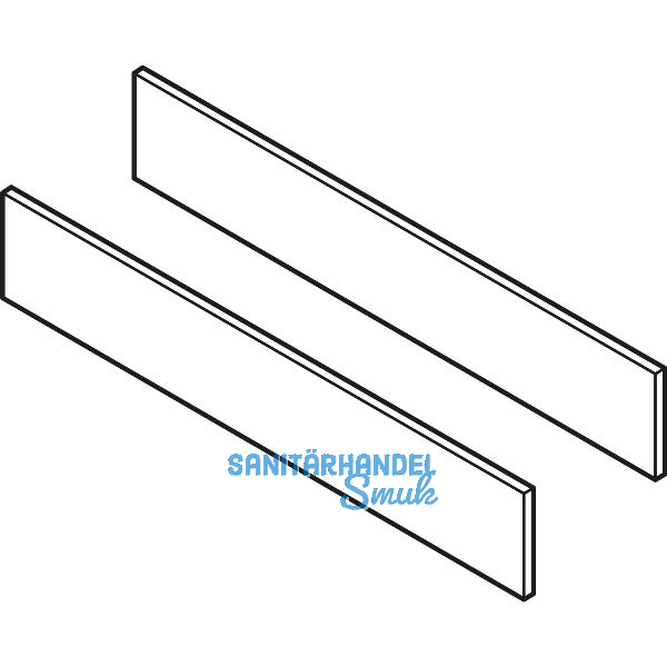 VITRIS Atrivant 80 Abdeckkappen Bodenlaufschiene 3-bahnig Silber