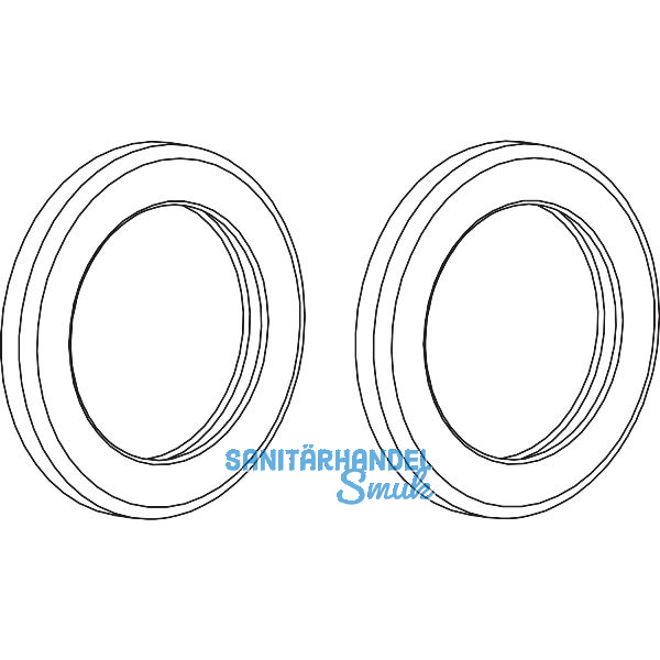 VITRIS Atrivant 80 Griffmuschel-Paar rund DM-44 mm selbstklebend Edelstahl