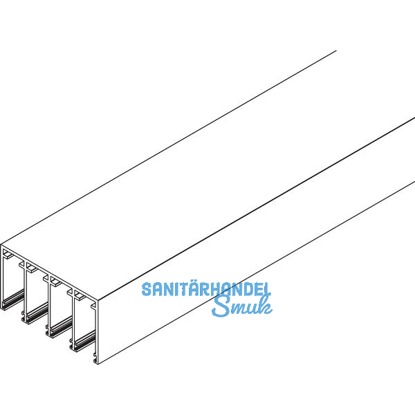 VITRIS Atrivant 80 Deckenschiene niedrig 4-bahnig Silber L=6000 mm