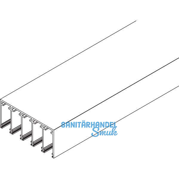 VITRIS Atrivant 80 Deckenschiene niedrig 5-bahnig Anthrazit RAL 7016 L=6000 mm