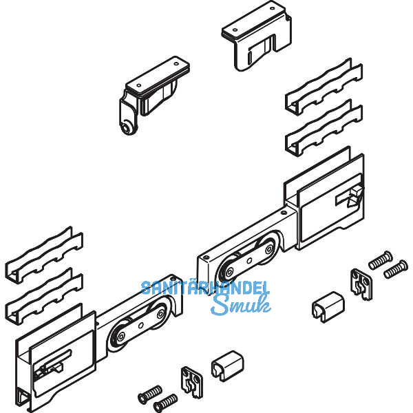 VITRIS Atrivant 80 Beschlagset links schlie�end Anthrazit RAL 7016
