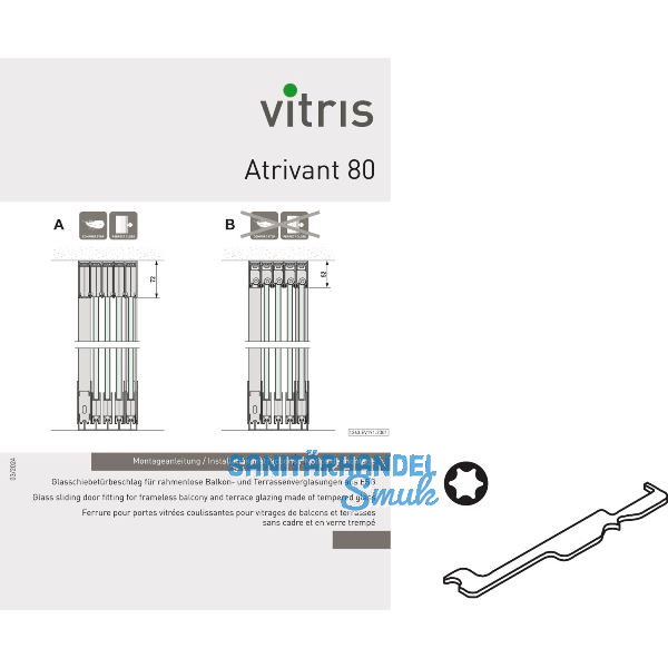 VITRIS Atrivant 80 Montage Zubeh�r-Set je Anlage