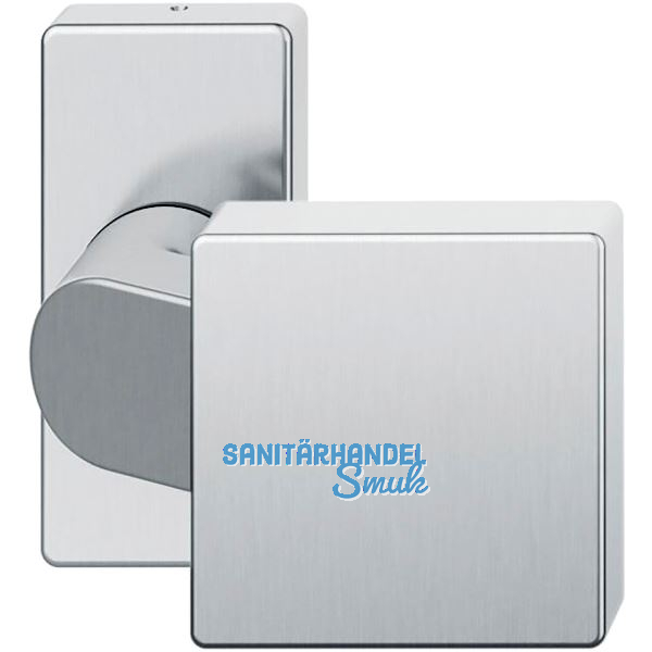 FSB T�rknopf 07 0812 auf Rosette eckig, Gewinde M12, Edelstahl matt