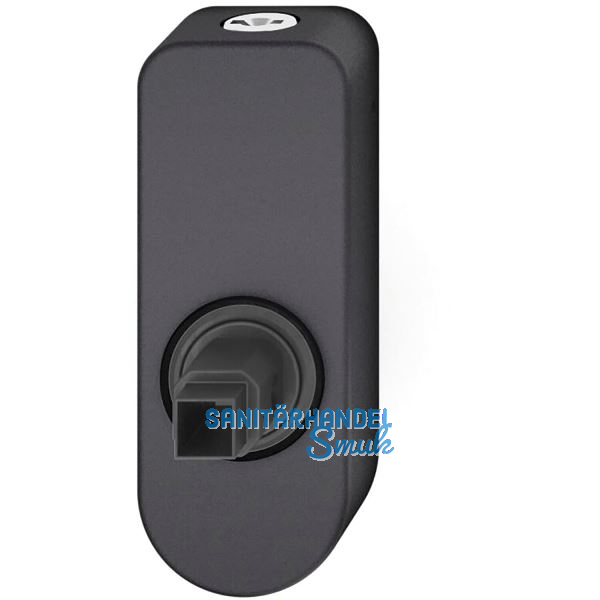 FSB Fenstergriff Adapter-Rosette oval abschlie�bar, Aluminium schwarz matt