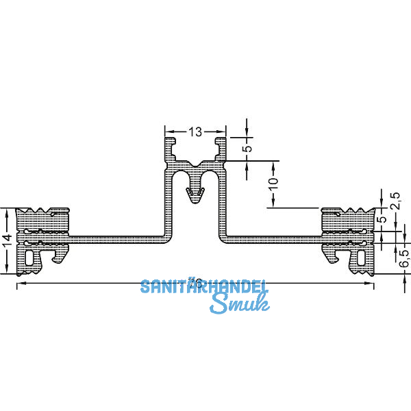 GUTMANN Pfostendichtung GF80 P-E3, Bundl�nge 30 m, Kunststoff APTK schwarz