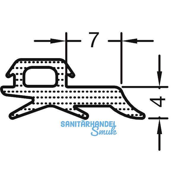 GUTMANN Verglasungsdichtung au�en 7500043, L=100 m, Kunstst. APTK schwarz