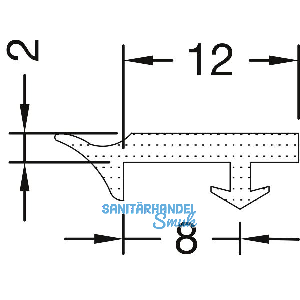 GUTMANN Verglasungsdichtung innen 2020/2, L=50 m, Silikon schwarz