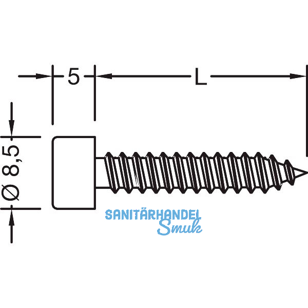 GUTMANN Blechtreibschrauben ohne Dichtst�ck, 5,5 x 22 mm, Edelstahl
