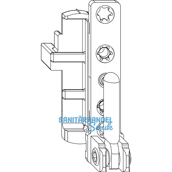 MACO Ecklager DT130 12/18 mm 130 kg f�r Fenstert�r silber rechts (59490)