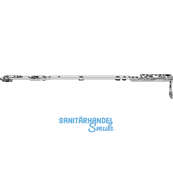 MACO DK-Scherenarm POWER 13V Holz/PVC FT30 FFB 370-800 mm silber links (217479)