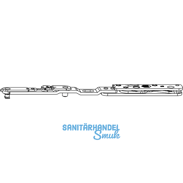 MACO Drehbandarm POWER 3-flg. Holz FT24 13V FFB 255-1400 mm silber links