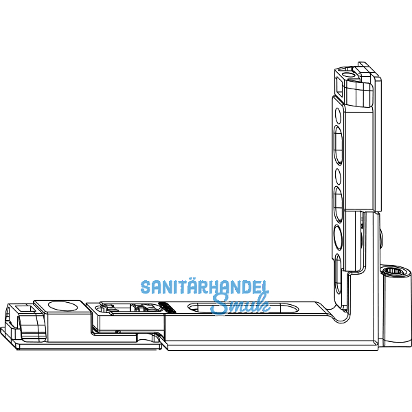 MACO Falzecklagerband POWER Versatz 9 mm 150 kg silber rechts (215806)