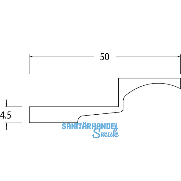 Ausgleichsst�ck f�r Bodent�rschwelle TRANSIT 58 - 76, Kunststoff schwarz