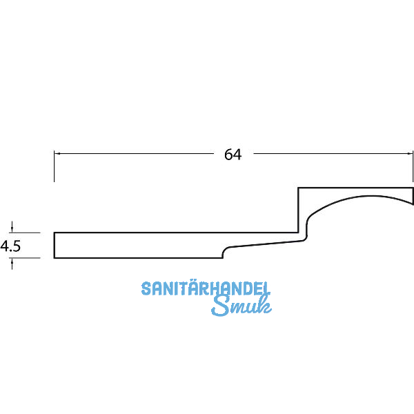 Ausgleichsst�ck f�r Bodent�rschwelle TRANSIT 76 - 108, Kunststoff schwarz