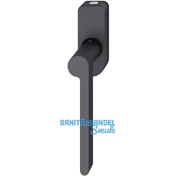 FSB Fenstergriff 34 1021 abschlie�bar ovale Rosette, rechts, Aluminium schwarz