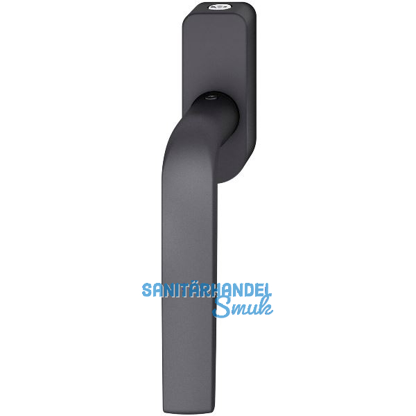 FSB Fenstergriff 34 1267 abschlie�bar ovale Rosette, Aluminium schwarz matt