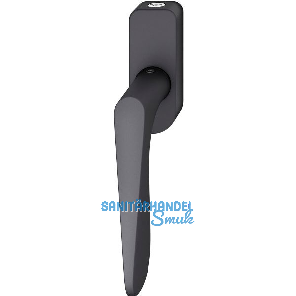 FSB Fenstergriff 34 1144 abschlie�bar ovale Rosette, Aluminium schwarz matt