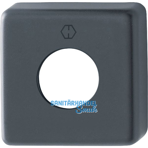 HOPPE Griff-Abdeckrosette eckig, Aluminium schwarz matt