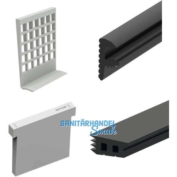 ECONOMY Dichtungsset f�r Bodenprofile 6000, Glasst�rke 12,76 mm,Kunststoff/Gummi