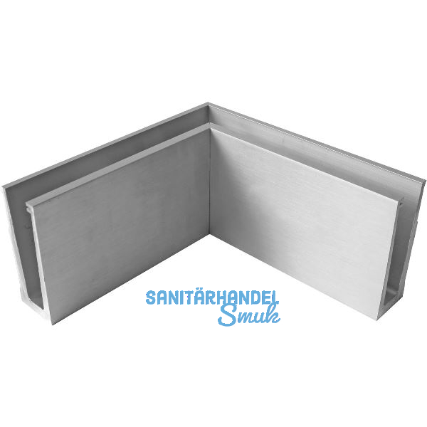 ECONOMY Innenecke f�r Bodenprofile 0004, Edelstahl-Effekt