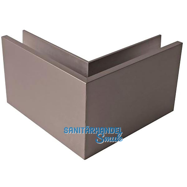 ECONOMY Au�enecke f�r Bodenprofile 0004, Edelstahl-Effekt