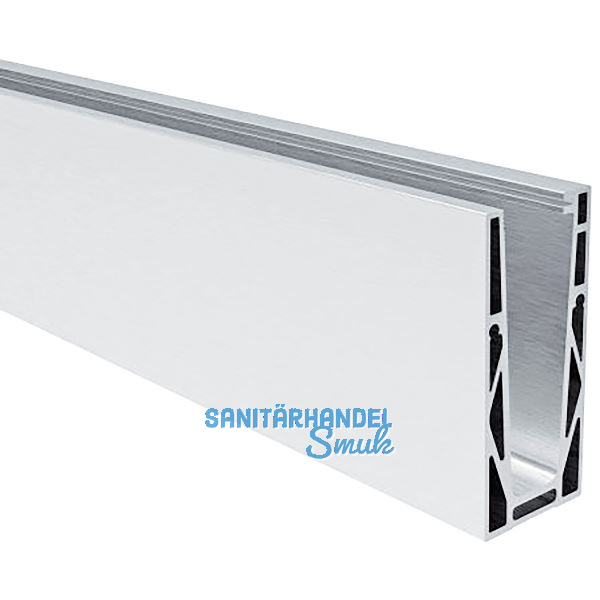 ECONOMY Bodenprofil 0004 ECO zur aufgesetzten Montage, 5000 mm, silber eloxiert