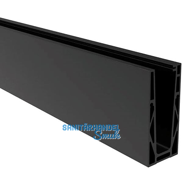 ECONOMY Bodenprofil 0004 ECO zur aufgesetzten Montage, 5000 mm, schwarz eloxiert