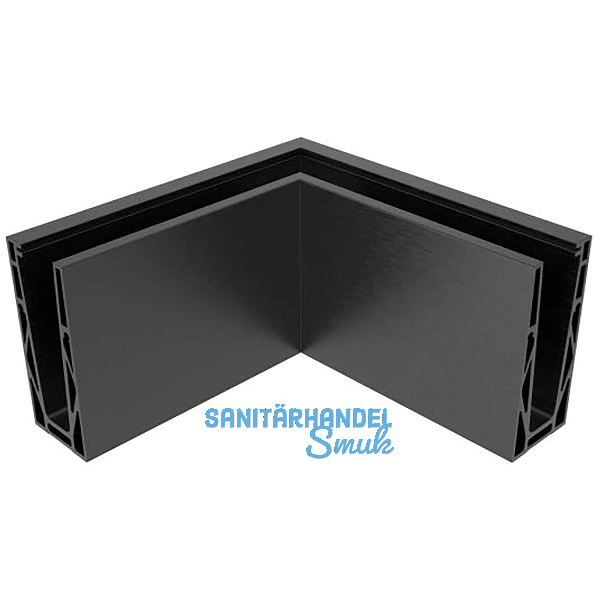 ECONOMY Au�enecke f�r Bodenprofile 0004 ECO, Aluminium schwarz eloxiert