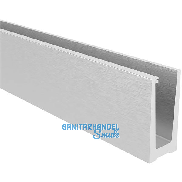 ECONOMY Bodenprofil 0008 zur aufgesetzten Montage, 2500 mm, Alu silber eloxiert