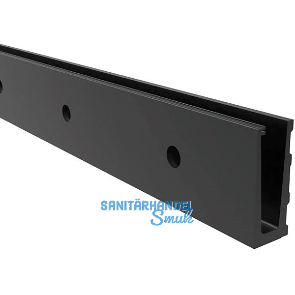 ECONOMY Bodenprofil 0005 zur vorgesetzten Montage, 5000 mm, Alu schwarz eloxiert
