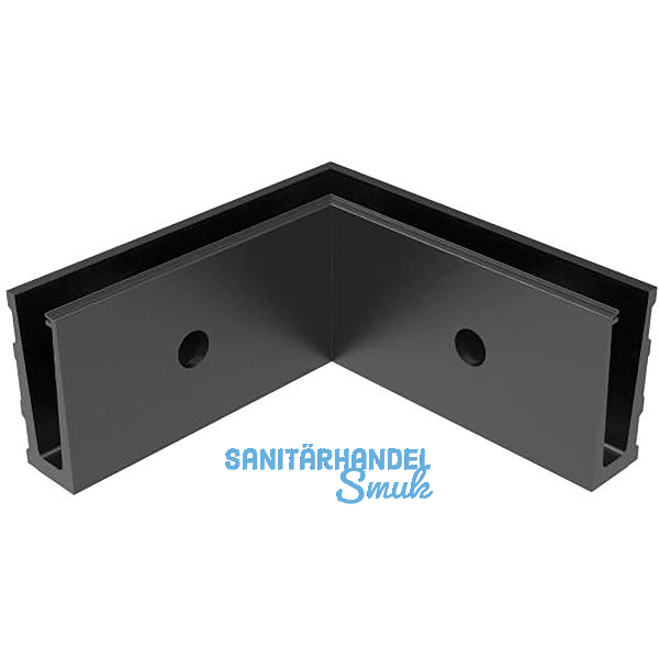 ECONOMY Innenecke f�r Bodenprofil 0005,zur vorgesetzten Montage,schwarz eloxiert