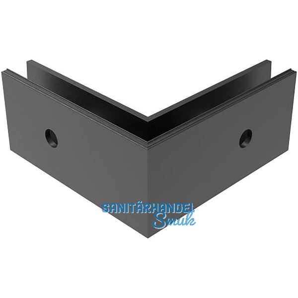 ECONOMY Au�enecke f�r Bodenprofil 0005,zur vorgesetzten Montage,schwarz eloxiert