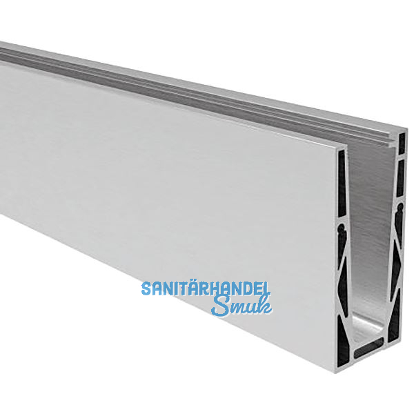 ECONOMY Bodenprofil 0004 ECO zur aufgesetzten Montage, 6000 mm, Aluminium blank