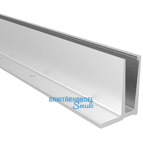 ECONOMY Bodenprofil F-Form 0006 zur aufgesetzten Montage, 6000mm,silber eloxiert