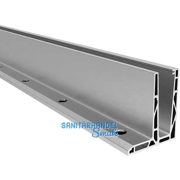 ECONOMY Bodenprofil F-Form0006ECO zur aufgesetzten Montage,2500,silber eloxiert