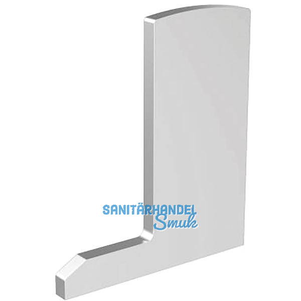 ECONOMY Endkappe f�r Bodenprofil F-Form0006ECO,rechts,aufgesetzte Montage,silber