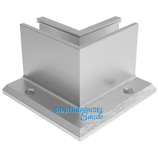 ECONOMY Innenecke f�r Bodenprofil F-Form 0006 ECO,aufgesetzte Montage,silber