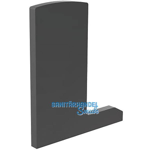 ECONOMY Endkappe f�r Bodenprofil F-Form0006ECO,links,aufgesetzte Montage,schwarz