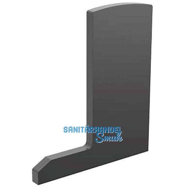 ECONOMY Endkappe f�r Bodenprofil F-Form0006ECO,rechts,aufgesetzteMontage,schwarz