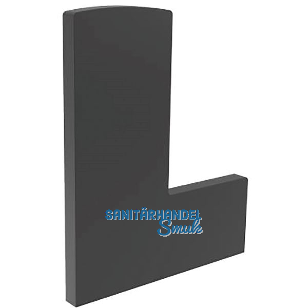 ECONOMY Endkappe f�r Bodenprofil F-Form0006ECO,links,aufgesetzte Montage,schwarz