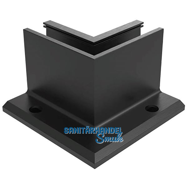 ECONOMY Innenecke f�r Bodenprofil F-Form 0006 ECO,aufgesetzte Montage,schwarz