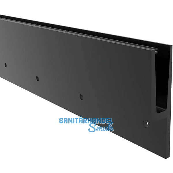 ECONOMY Bodenprofil h-Form 0011 zur vorgesetzten Montage,5000mm,schwarz eloxiert