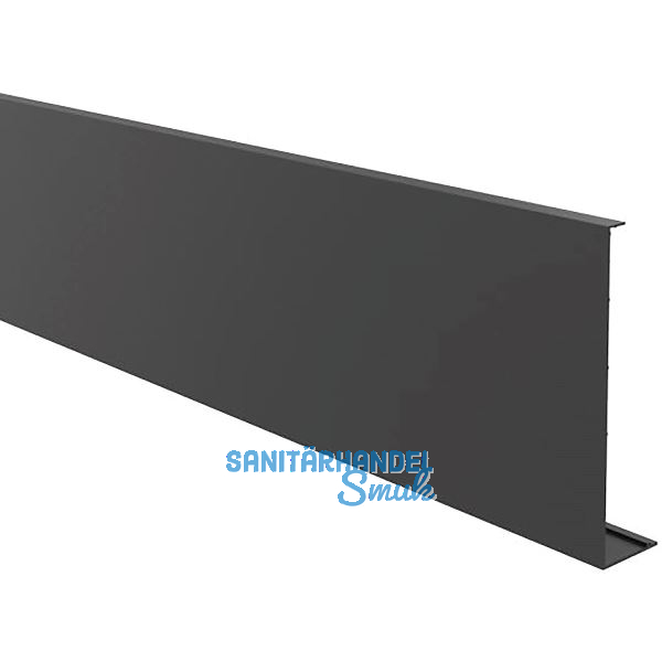 ECONOMY Abdeckprofil f�r Bodenprofil h- Form 0011, 2500 mm, schwarz eloxiert