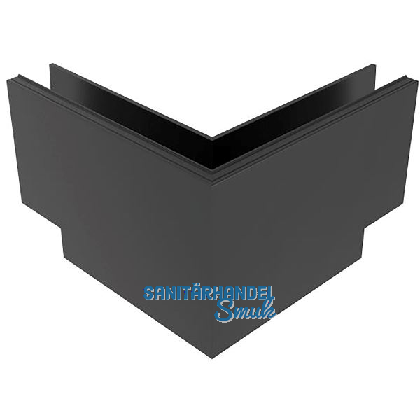 ECONOMY Au�enecke f�r Bodenprofil h-Form 0011,vorgesetzte Montage, schwarz