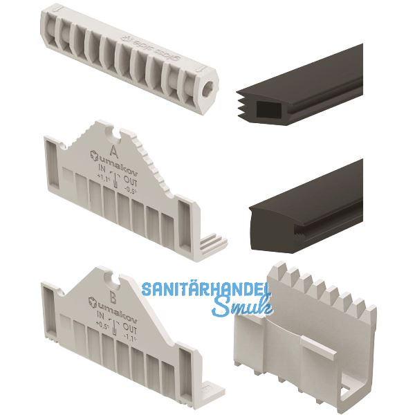 ECONOMY Dichtungsset UnoXL FLEX2, 5000 mm, Glasst�rke 20,76 mm,Kunststoff/Gummi
