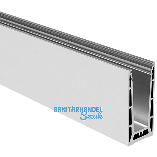 ECONOMY Bodenprofil 0004 verst. PRO FLEX zur aufgesetzten Montage,5000mm,silber