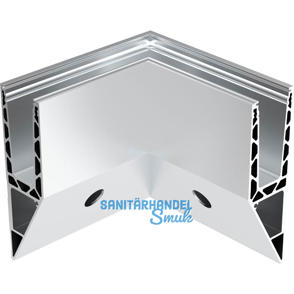 ECONOMY Innenecke f�r Bodenprofile 0011 FLEX ProXL, Aluminium silber eloxiert