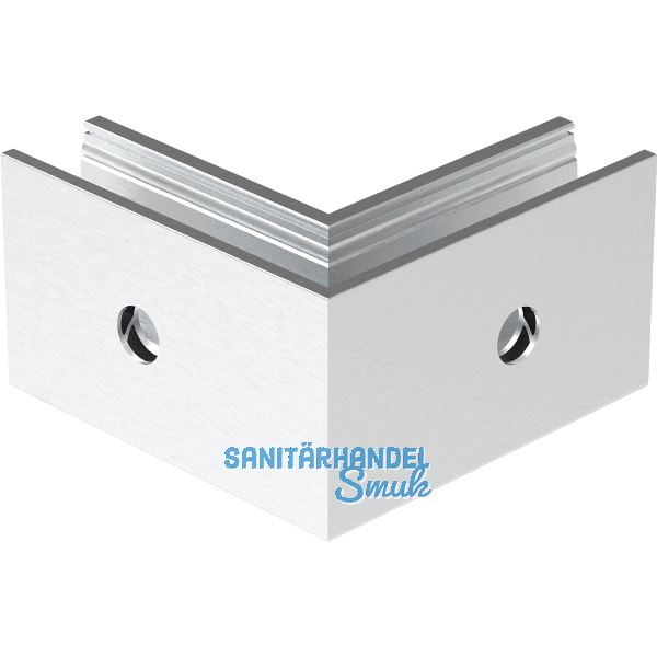 ECONOMY Au�enecke f�r Bodenprofile 0005 UNO FLEX, Aluminium silber eloxiert