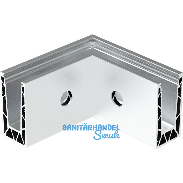 ECONOMY Innenecke f�r Bodenprofile 0005 UNO FLEX, Aluminium silber eloxiert